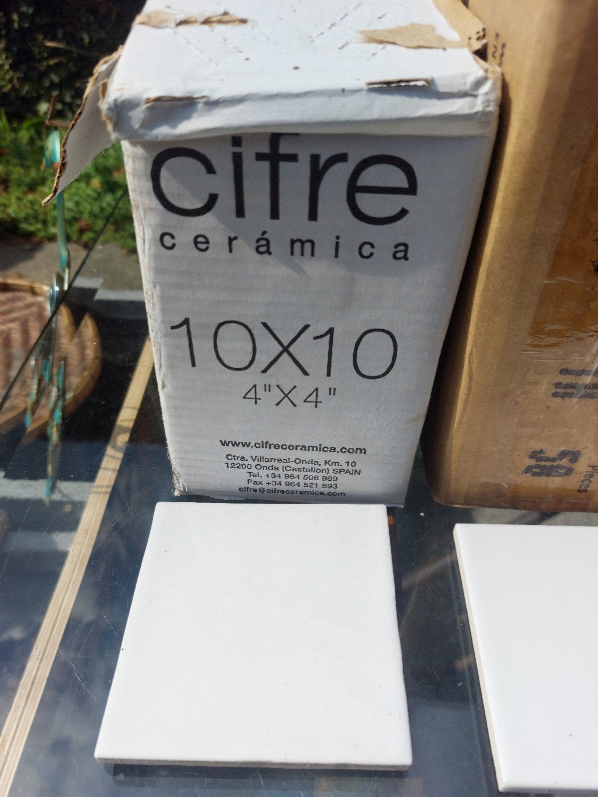 3 Dozen Witte Tegeltjes 10x10cm - Cifre Cerámica / Mosa, Ophalen, Nieuw, Minder dan 20 cm, Minder dan 20 cm