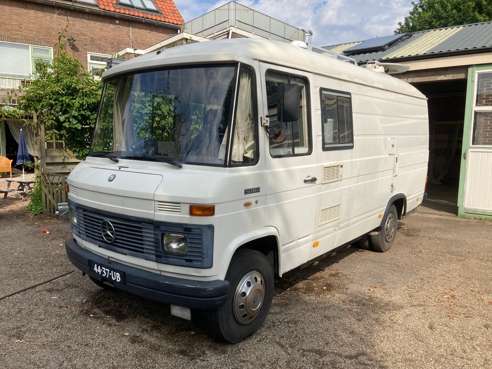 Mercedes 508 bus camper bj. 1977, belastingvrij, stahoogte, Chemisch toilet, Buscamper of Camperbus, Ringverwarming, Luifel