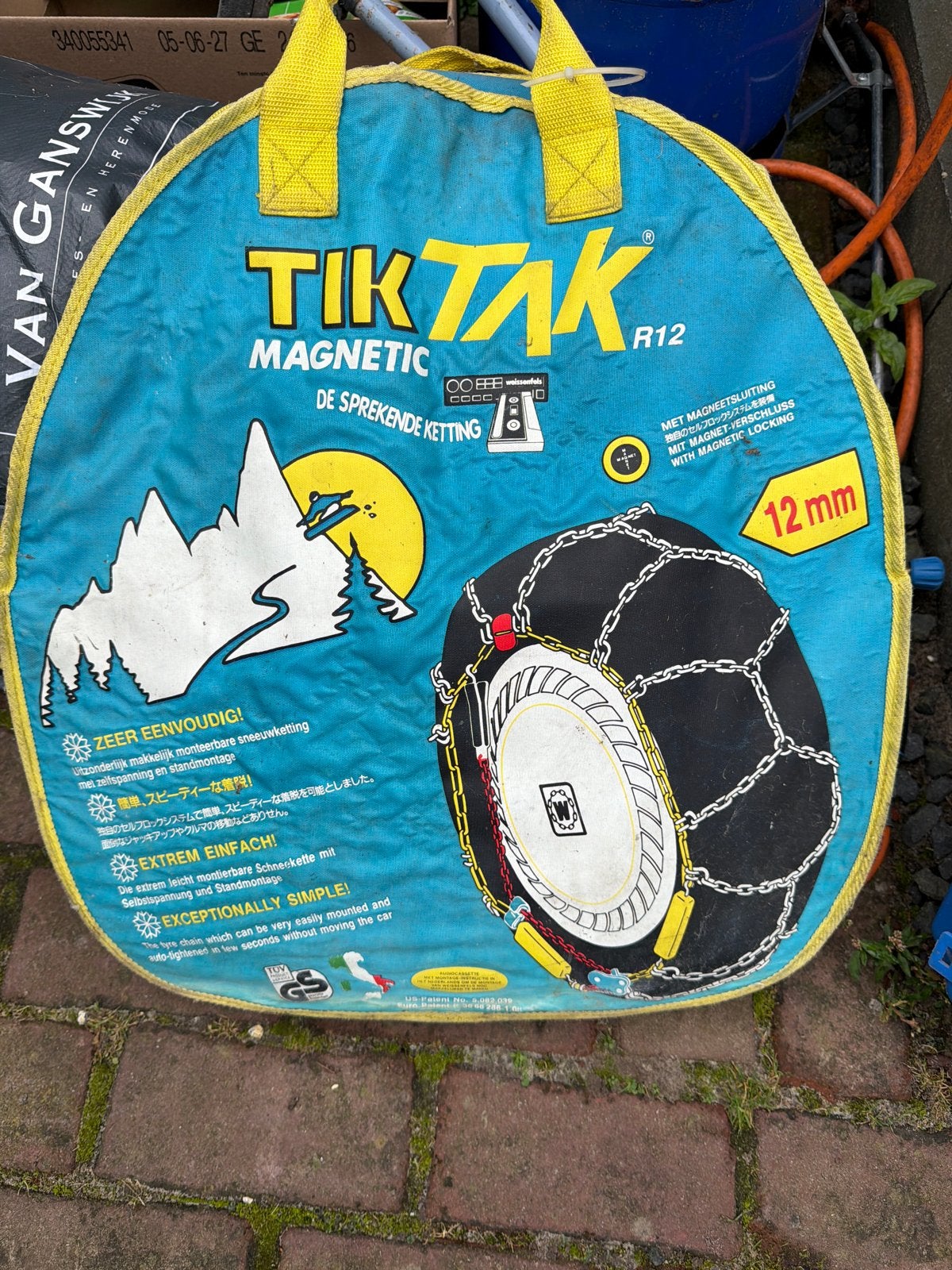 Tik Tak Magnetic R12 sneeuwkettingen - 12 mm, Auto diversen, Ophalen, Zo goed als nieuw