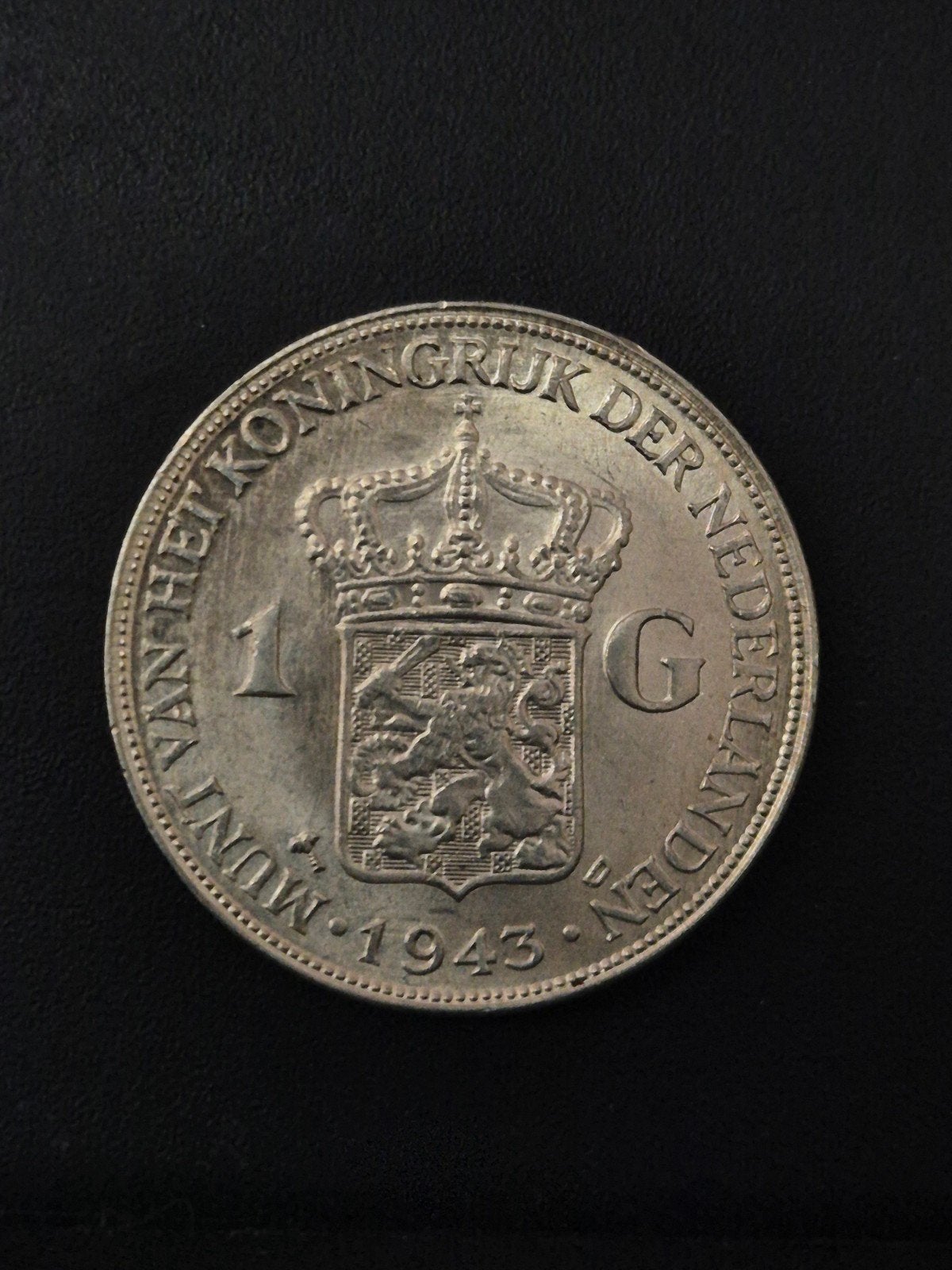 1 Gulden 1943, 1 gulden, Verzenden, Zilver, Koningin Wilhelmina