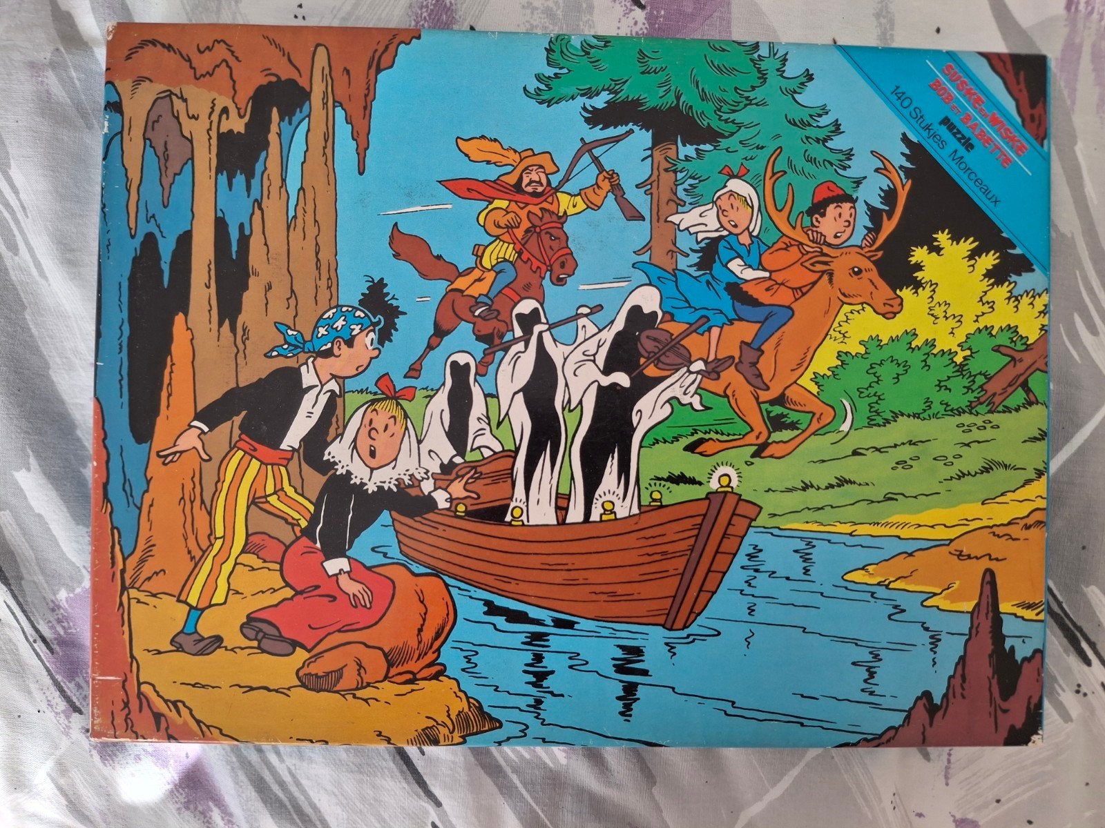 Suske en Wiske puzzel - 140 stukjes, Ophalen of Verzenden, Meer dan 50 stukjes, Gebruikt, 6 jaar of ouder