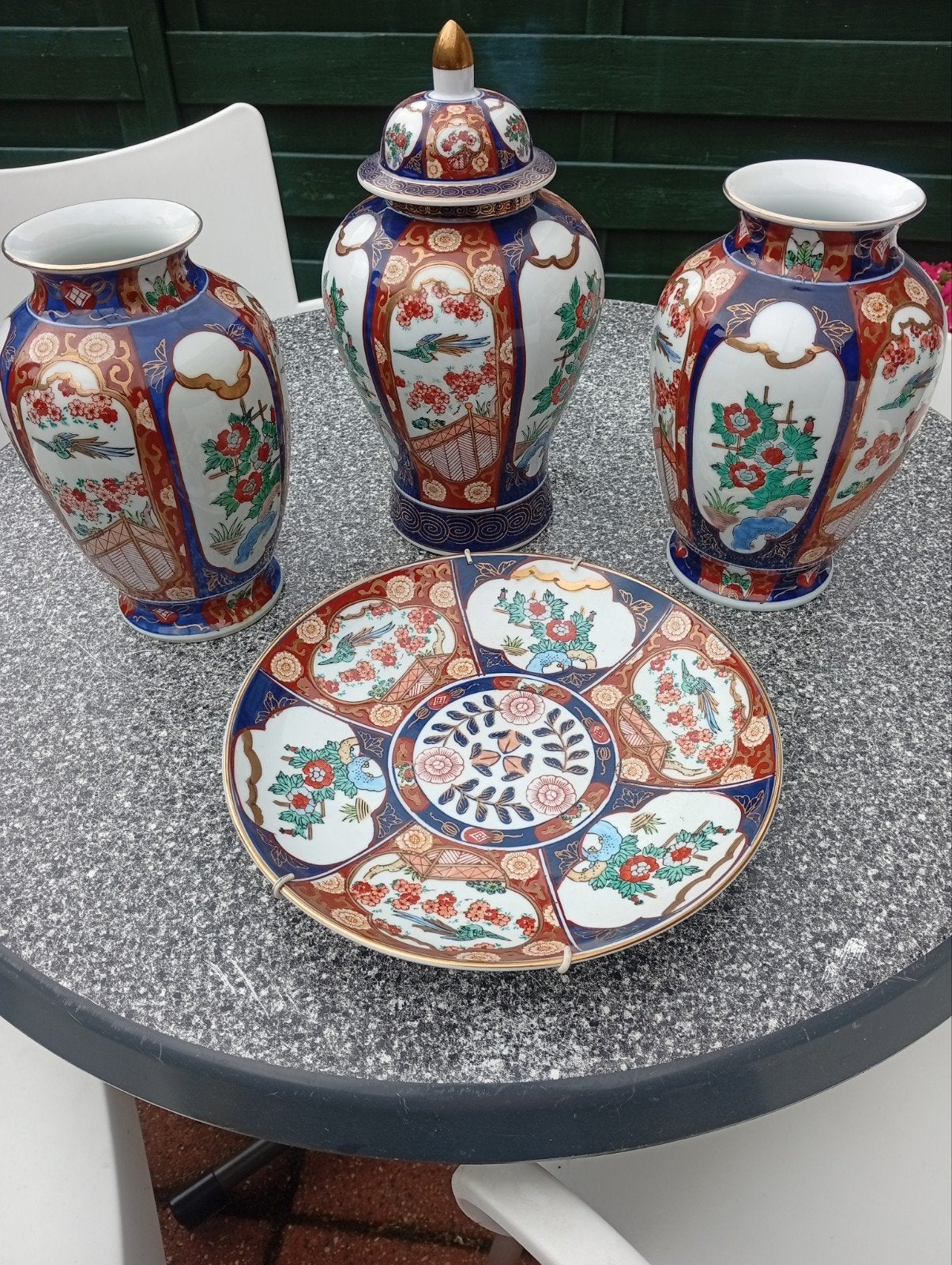 Prachtig Gold Imari kaststel met bord - Handbeschilderd, Ophalen