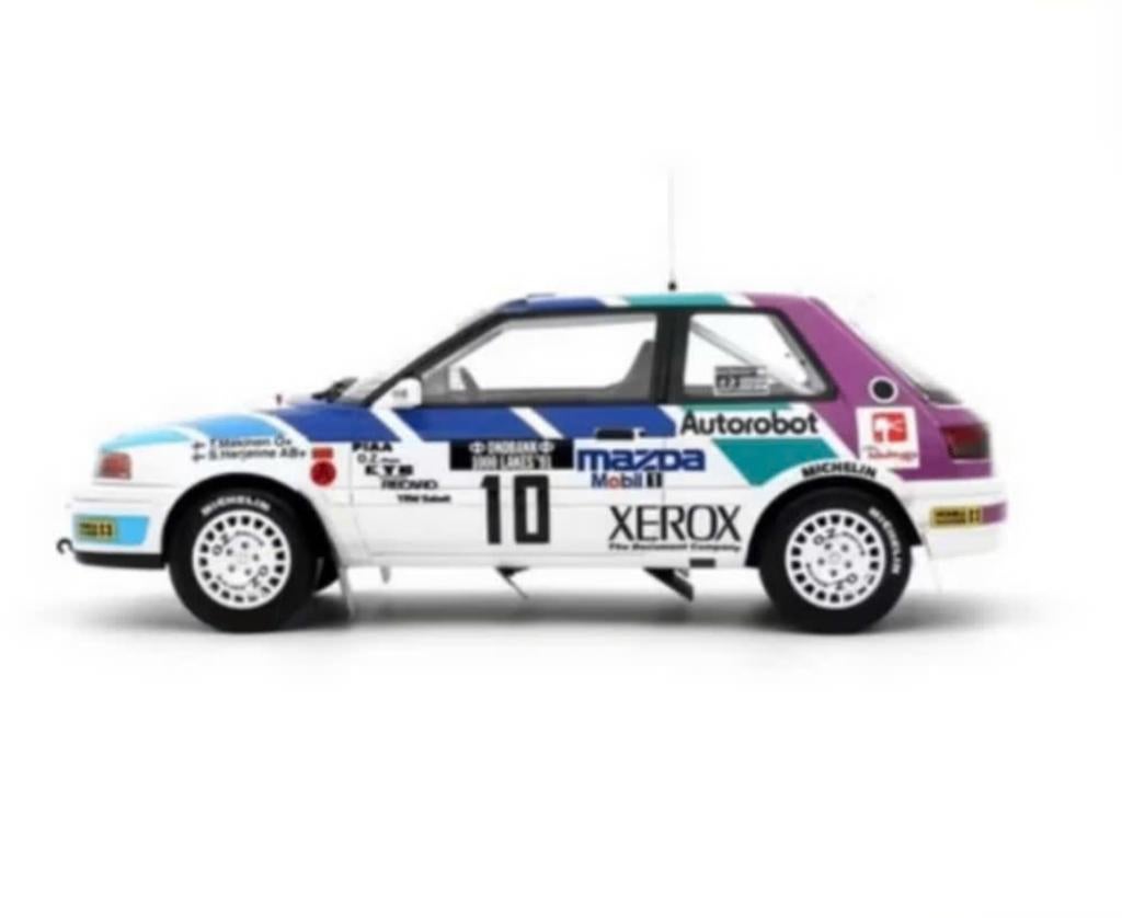 MAZDA 323 GTX GR.A 1000 LAKES 1991 OTTO MOBILE 1/18 OT1099, Hobby en Vrije tijd, Modelauto's | 1:18, Verzenden, Nieuw, Auto, OttOMobile
