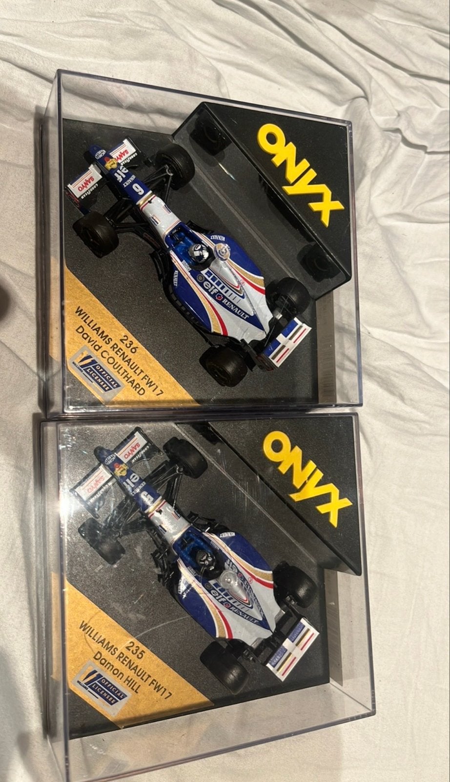 Onyx Formule 1 Modelauto's - Williams & Lotus Collectie, Overige merken, 1:50 of kleiner, Auto, Ophalen of Verzenden
