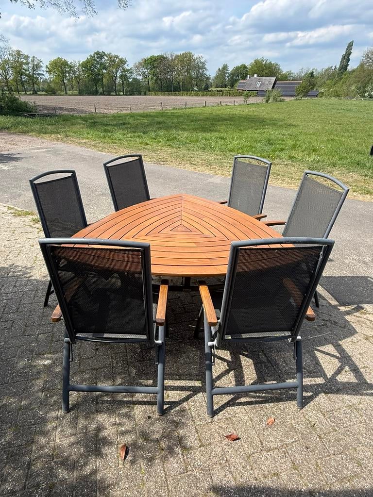 Hartman Raffaelo tuinset, Ophalen, Gebruikt, 6 zitplaatsen, Teakhout