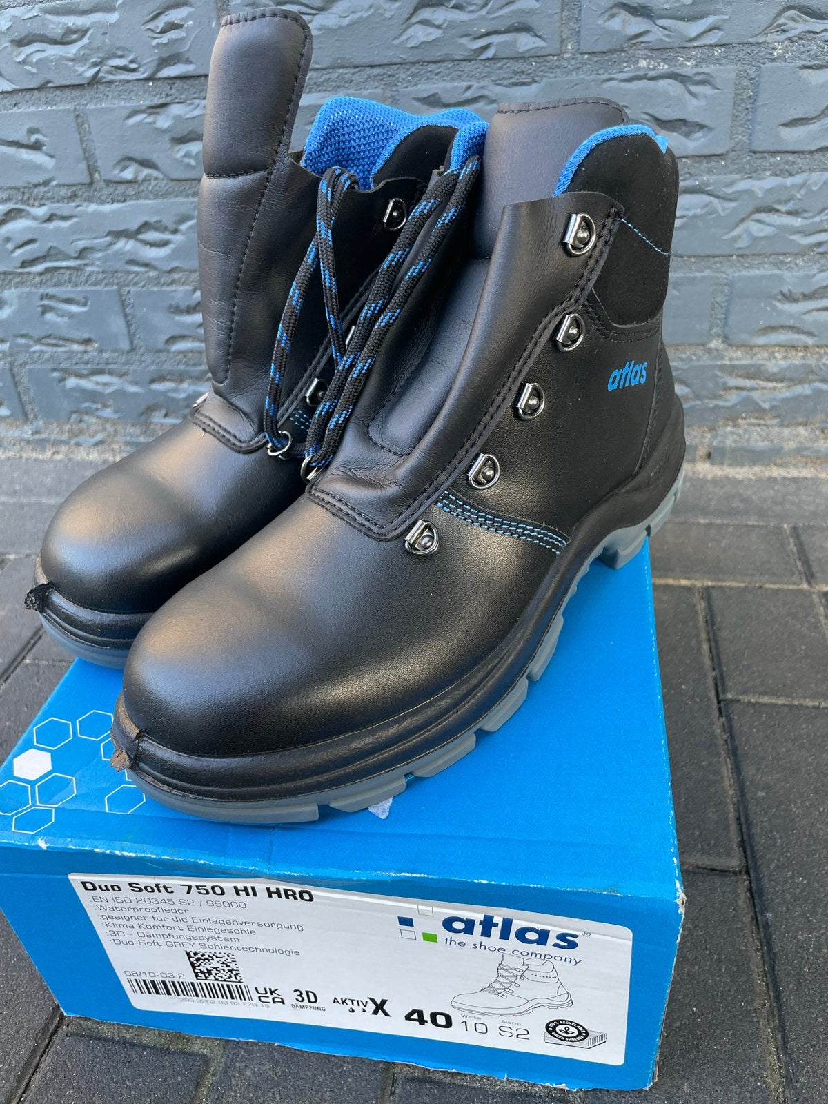 Nieuwe Atlas Duo Soft 750 HI HRO Werkschoenen Maat 40, Kleding | Heren, Blauw, Nieuw, Ophalen of Verzenden, Werkschoenen
