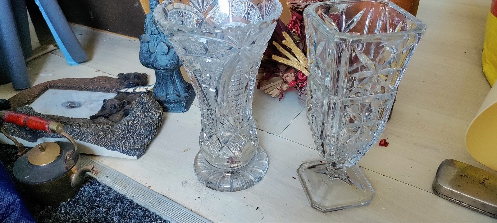 Set van 2 Kristallen Vazen - Elegant en Tijdloos Design, Ophalen of Verzenden