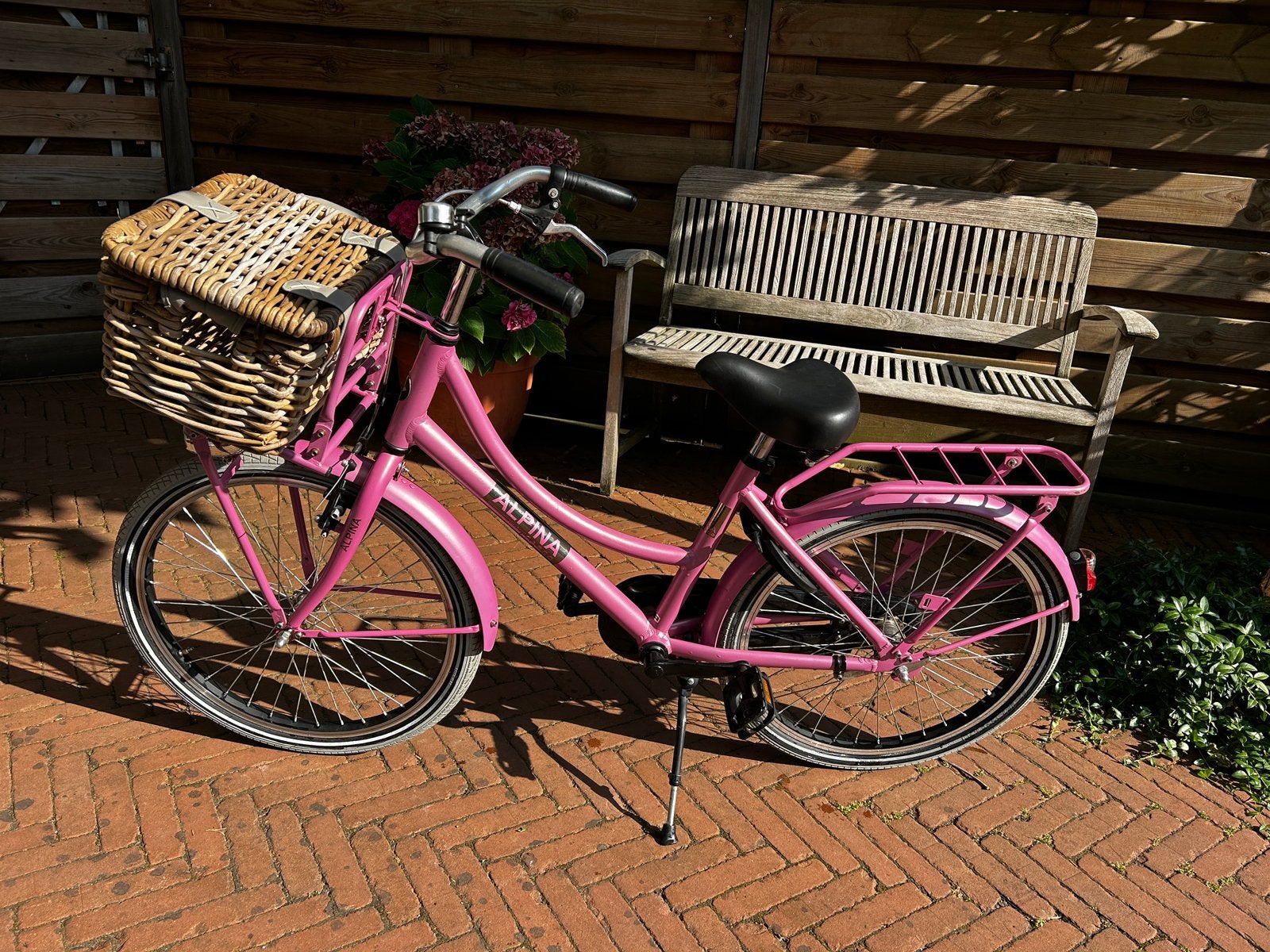 Alpina Cargo 22inch fuchsia roze matt, Ophalen, Zo goed als nieuw, 22 inch, Handrem