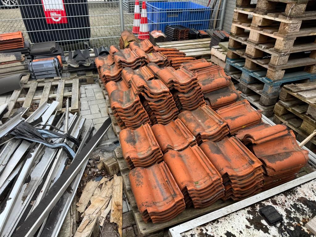 Partij dakpannen, Ophalen, Gebruikt, Steen of Klei, 15 m² of meer