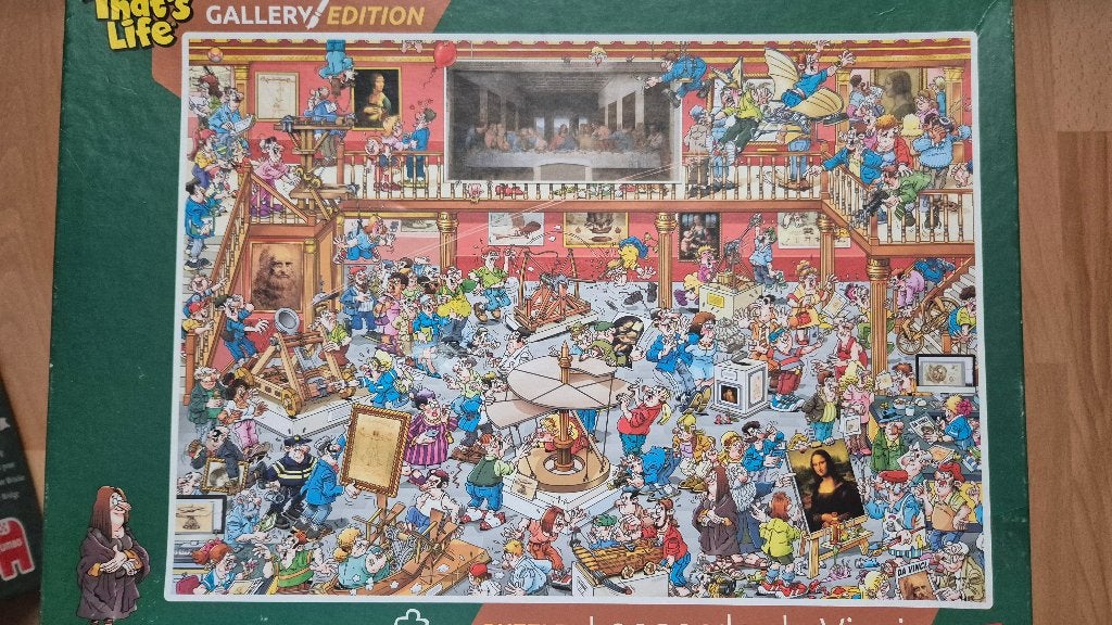 That's Life puzzel - Leonardo DaVinci (compleet), Ophalen of Verzenden, 500 t/m 1500 stukjes, Zo goed als nieuw