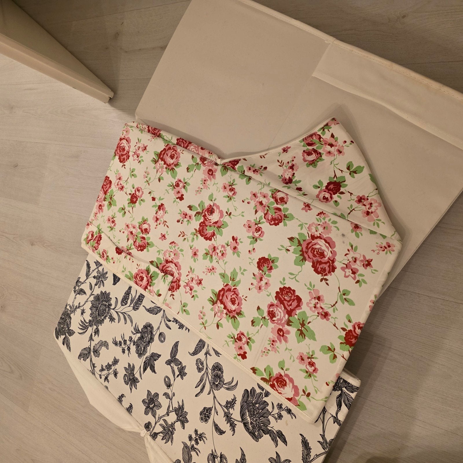 Decoratieve stoffen opbergmanden met bloemenprint, Ophalen of Verzenden