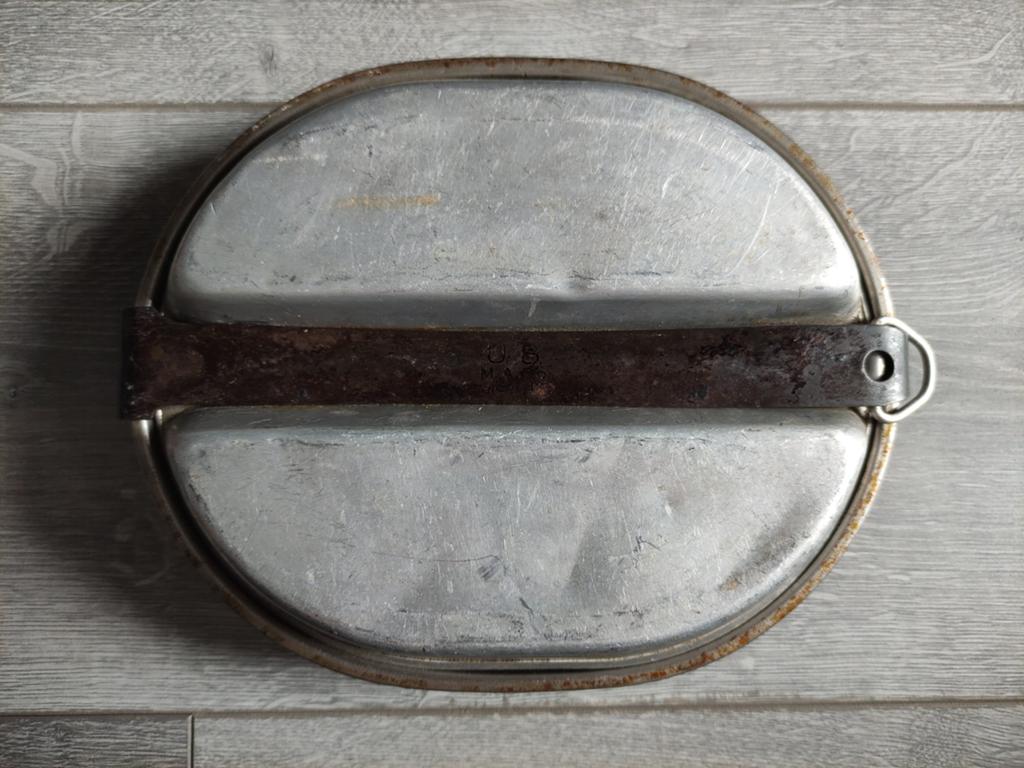 Amerikaanse mess kit 1944 vondst Ardennen, Verzamelen, Militaria | Tweede Wereldoorlog, Ophalen of Verzenden, Amerika