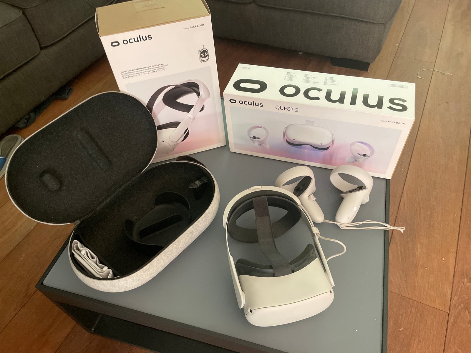 Oculus Quest 2 128GB - MET Elite strap & opberg case., Ophalen of Verzenden, Zo goed als nieuw, VR-bril, Overige platformen