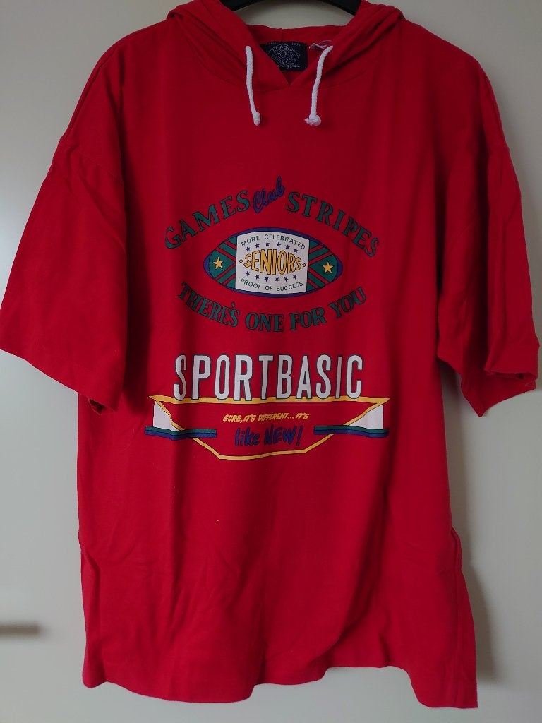 t-shirt met capuchon hoodie COW maat L, Maat 52/54 (L), Zo goed als nieuw, Rood, COW