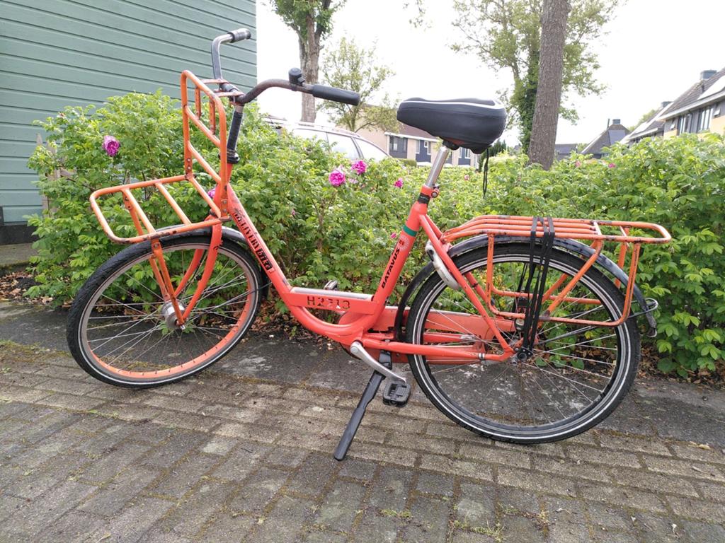 Batavus post-/ transportfiets Oranje, Ophalen, Terugtraprem, Batavus, 53 tot 56 cm