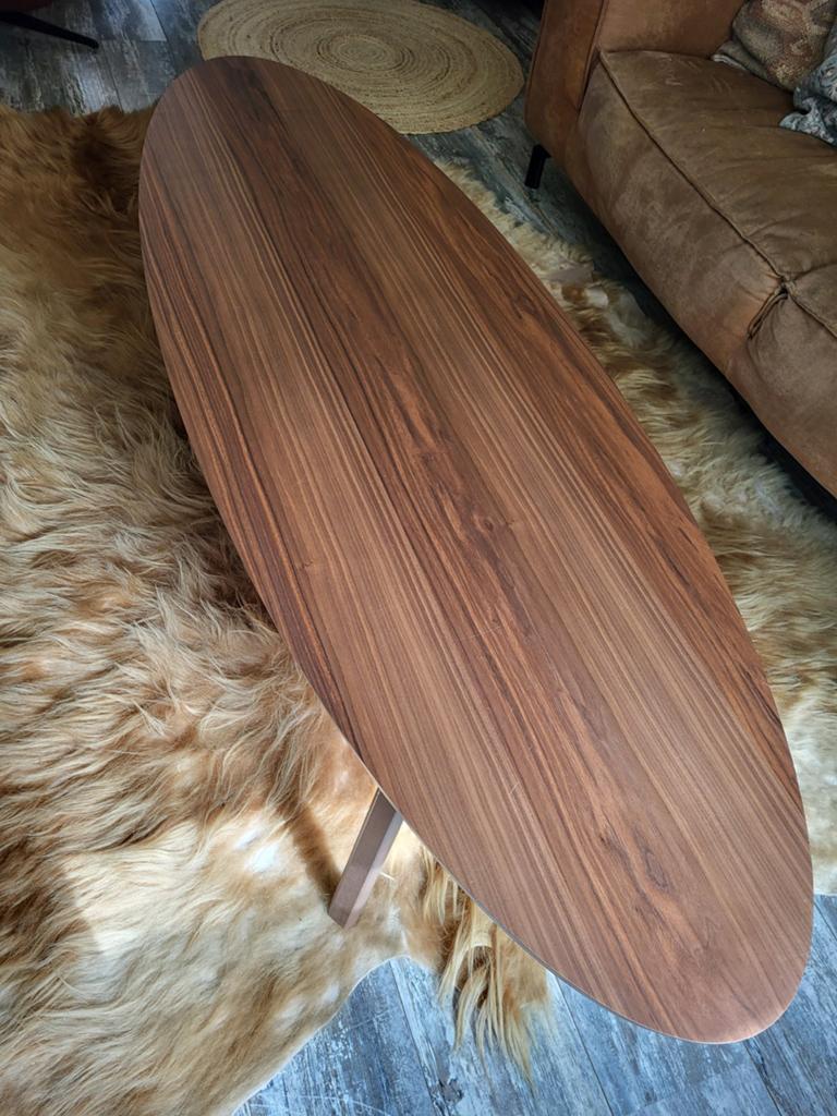 IKEA STOCKHOLM ovale salontafel, Ophalen, 50 tot 100 cm, Zo goed als nieuw, 150 tot 200 cm