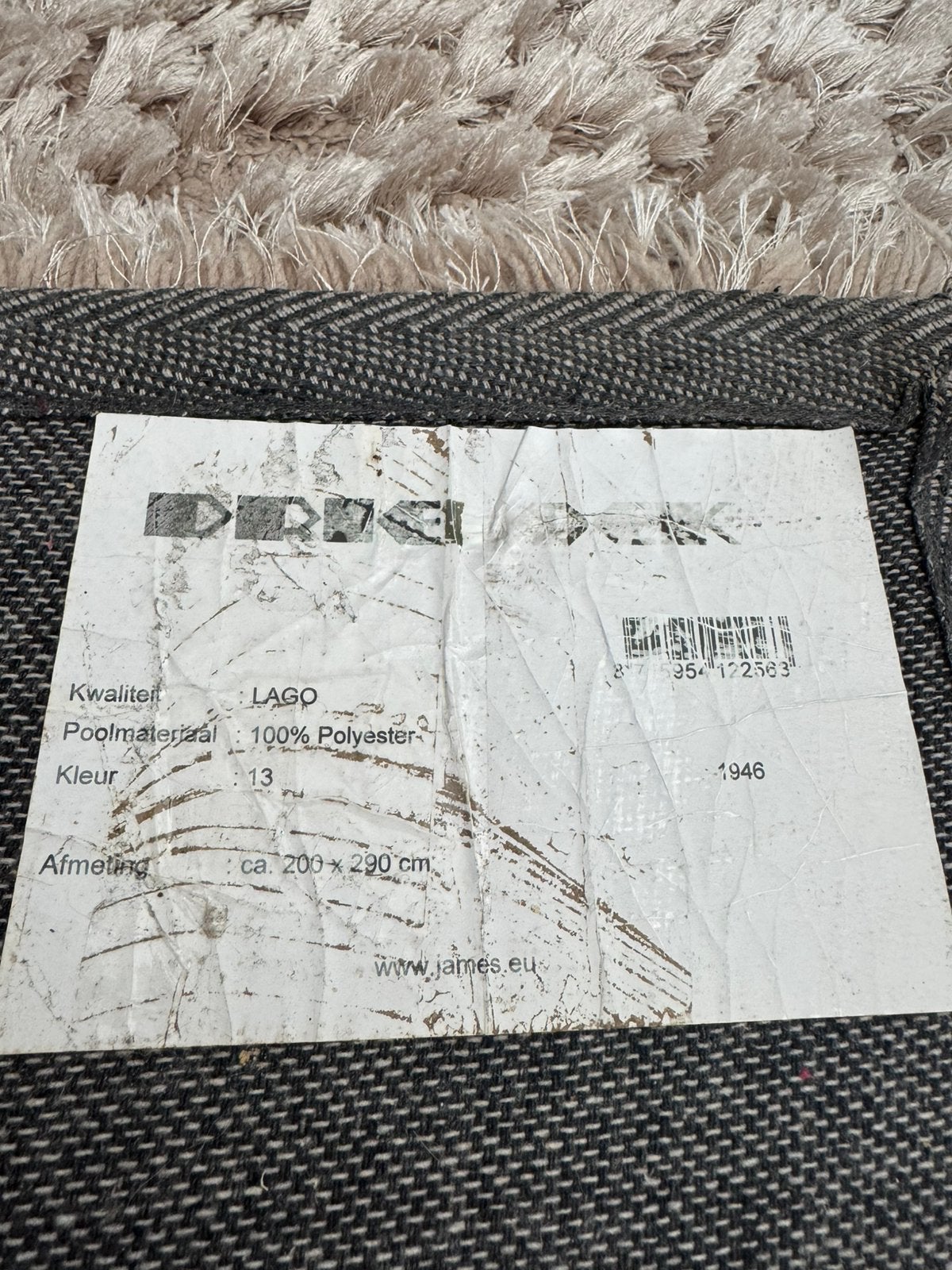Driehoekmeubelen vloerkleed champagnekleur 200/290, Ophalen, Gebruikt, Tapijt