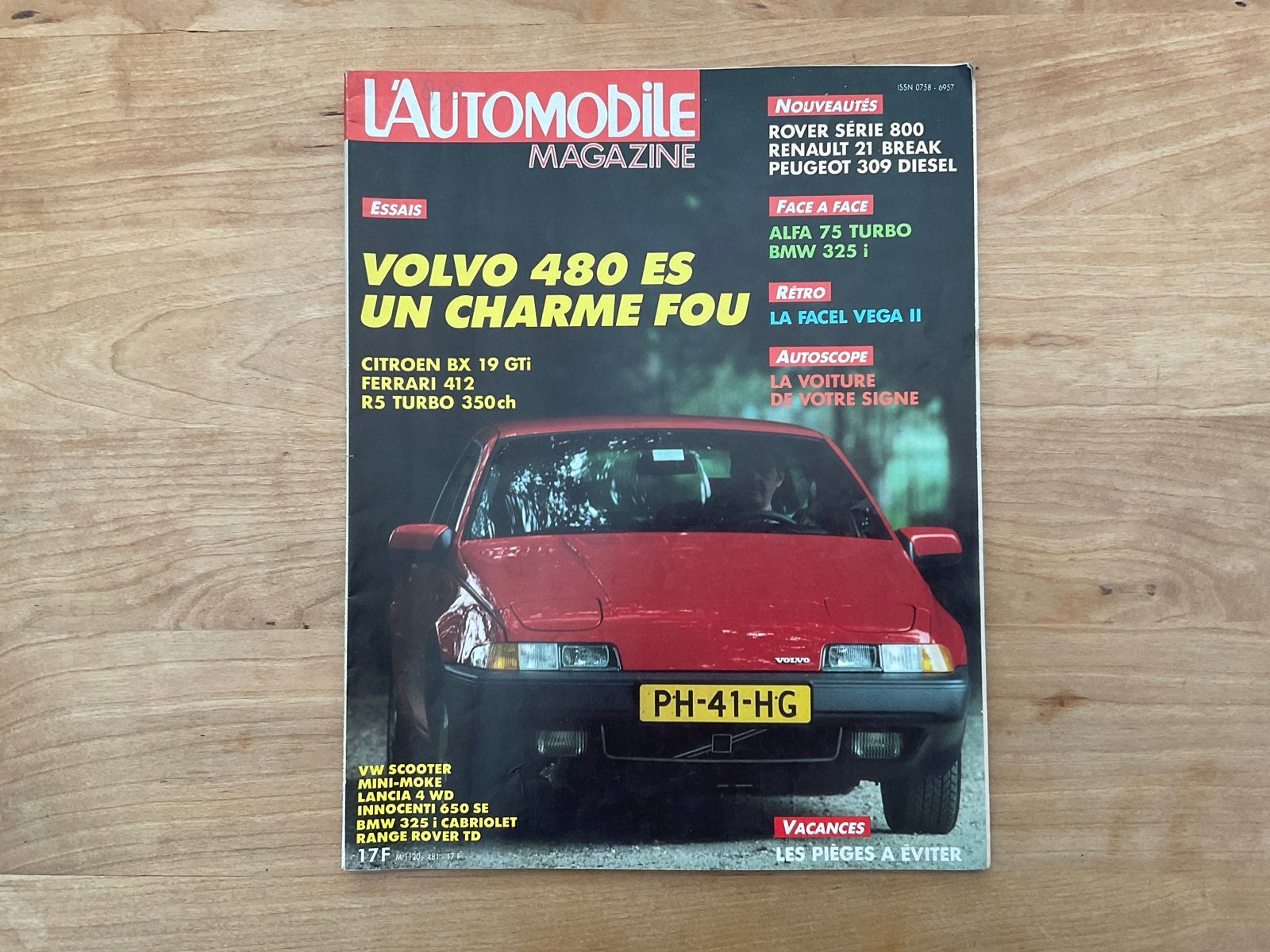 L'Automobile Magazine - Volvo 480 ES - Juli 1986 Facel Vega, Ophalen of Verzenden, Gelezen, Overige typen
