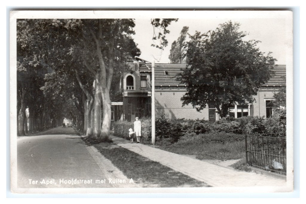Ter Apel, Hoofdstraat met Ruiten A. Lees beschrijving, Ophalen of Verzenden, 1940 tot 1960, Gelopen, Groningen