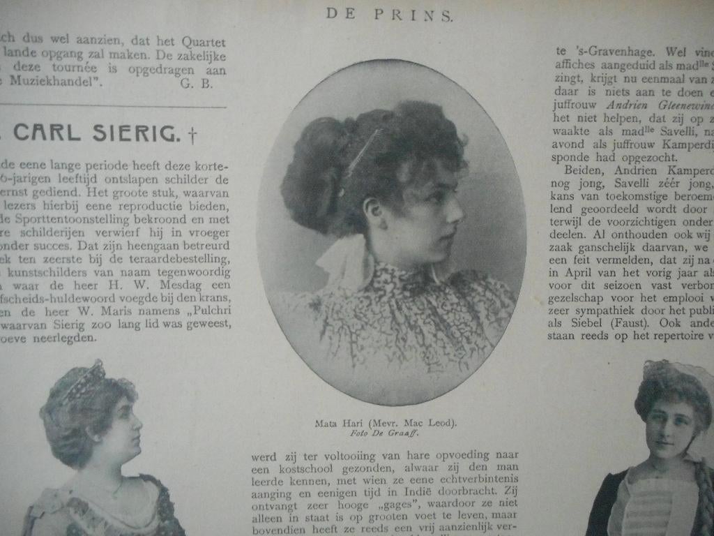 Mata Hari. 1905., Verzamelen, Ophalen of Verzenden, Voor 1920, Nederland, Knipsel(s)