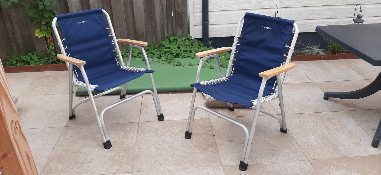 Opklapbare tuinstoelen / strandstoelen (2 stuks), Ophalen, Gebruikt
