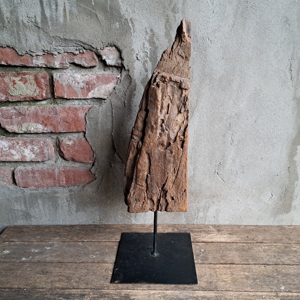 Landelijk houten ornament op metalen statief *Etage3*, ., Ophalen of Verzenden, Zo goed als nieuw, .