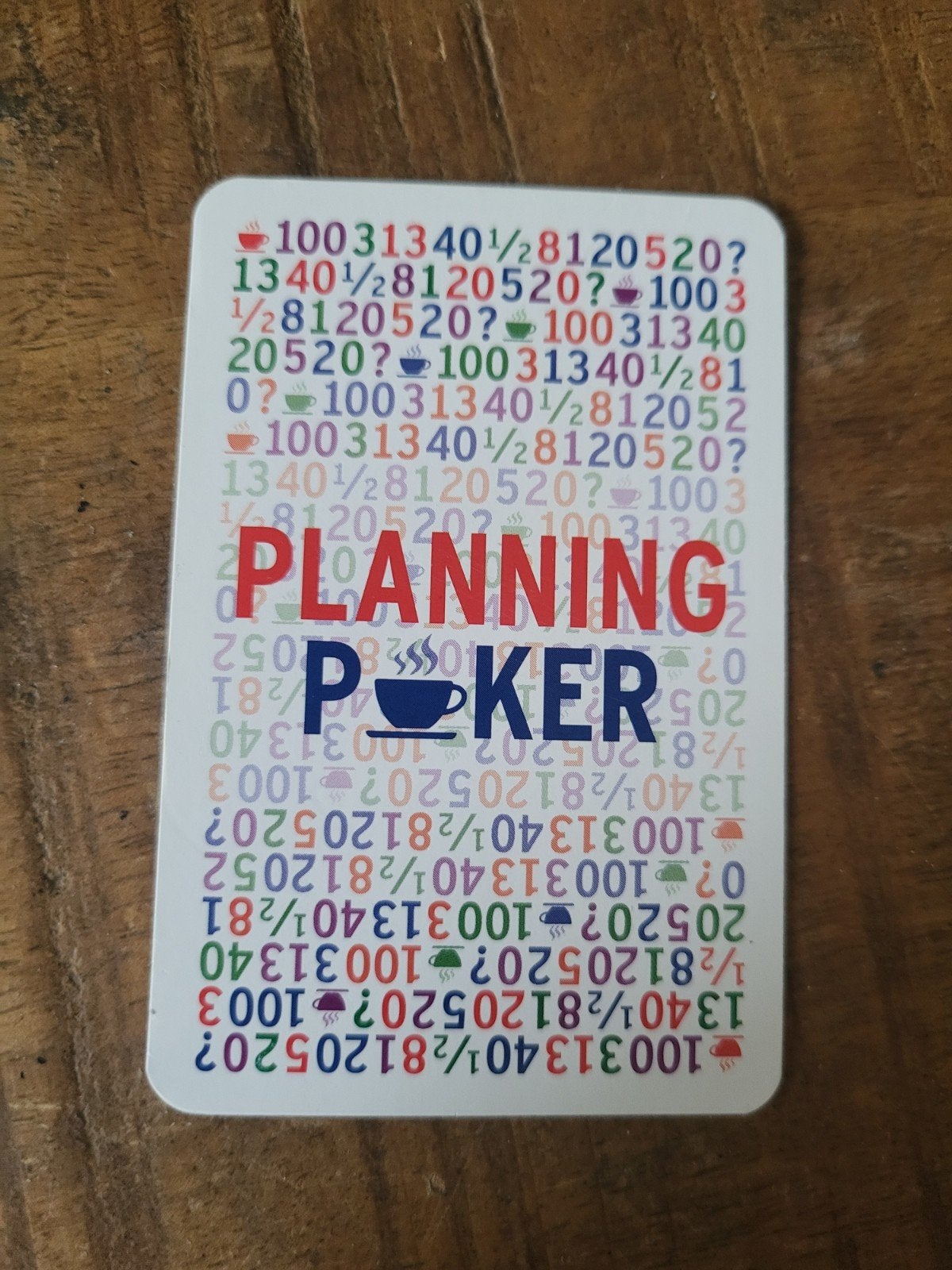 Compleet Planning Poker kaartspel, Vijf spelers of meer, Ophalen of Verzenden, Zo goed als nieuw, Onbekend