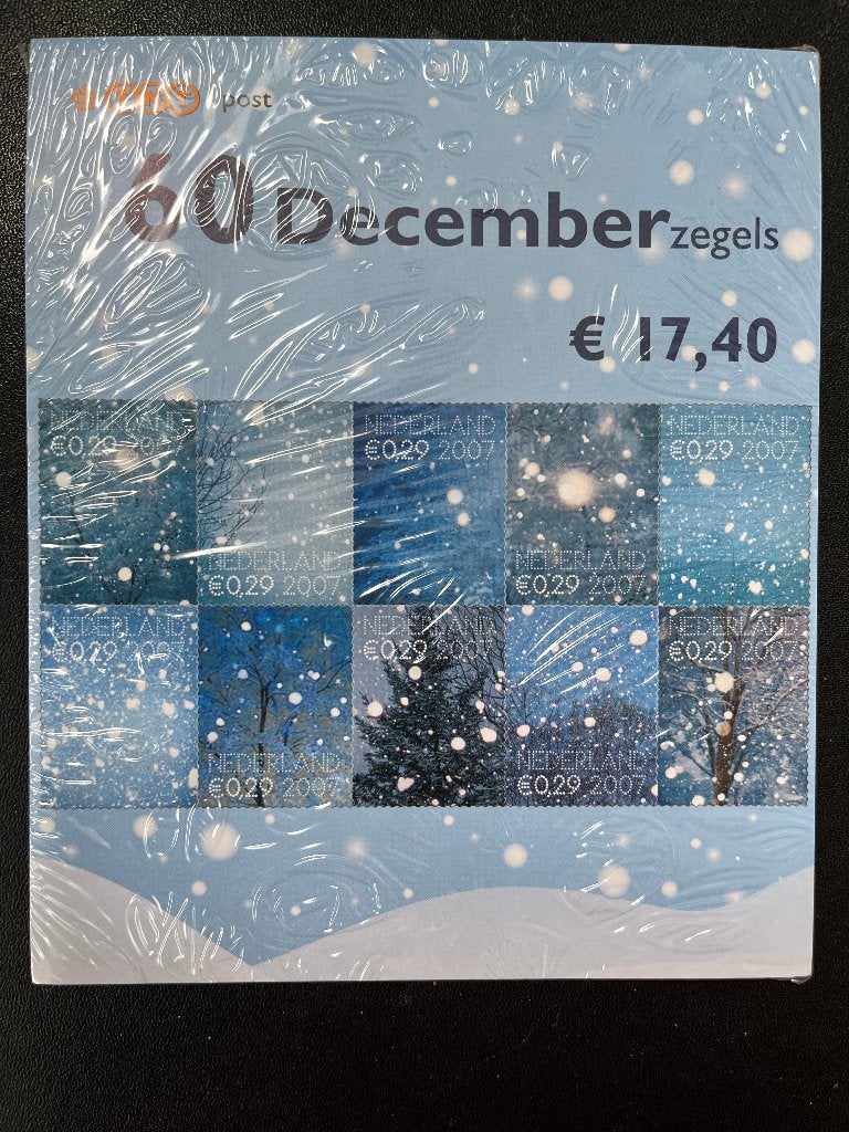 Gesloten cellofaanverpakking 60 decemberzegels 2007; 2530-39, Postzegels en Munten, Verzenden, Na 1940, Postfris