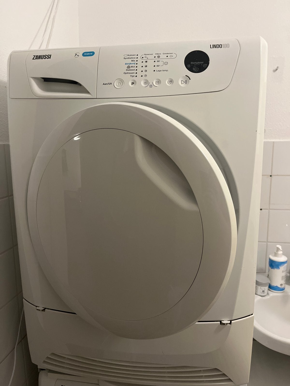 Zanussi Lindo 100 Luchtafvoer Wasdroger - Gebruikt, Ophalen, 6 tot 8 kg, Gebruikt, Luchtafvoer