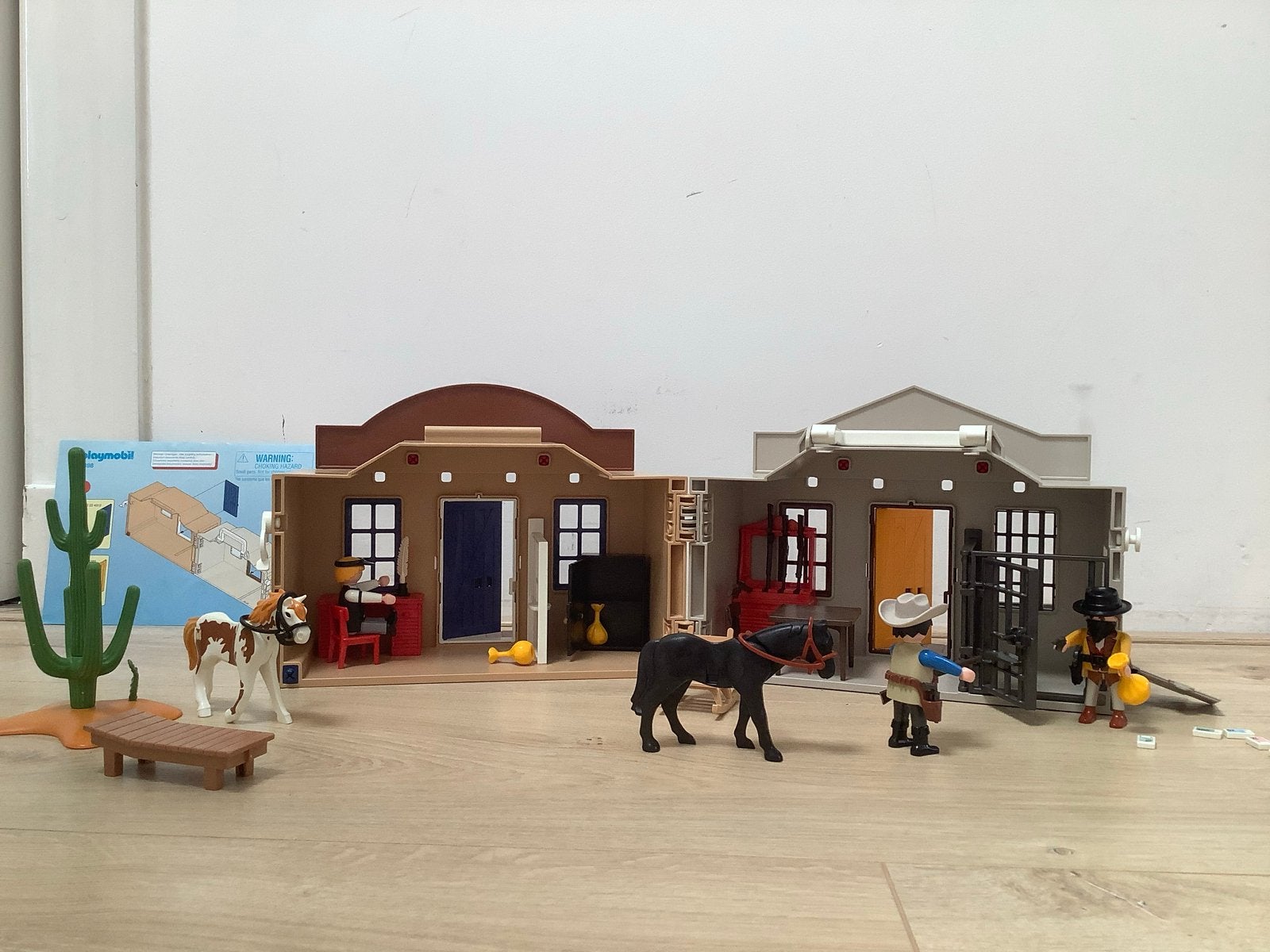 Playmobil Western Sheriff & Bank (4398) Compleet, Kinderen en Baby's, Speelgoed | Playmobil, Ophalen of Verzenden, Gebruikt, Complete set