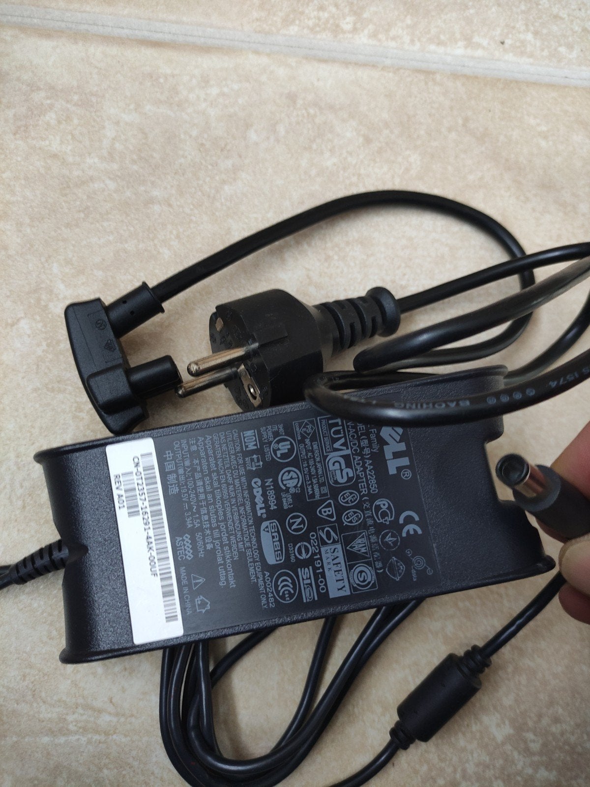 Dell PA-12 Family 65W AC/DC Adapter - Oplader, Computers en Software, Ophalen of Verzenden, Gebruikt, Dell