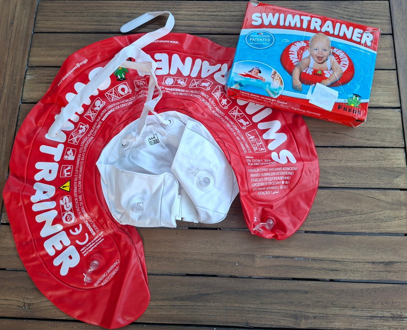 Freds Swim Academy Zwemtraining Baby Rood/Wit, Ophalen, Gebruikt, Jongetje of Meisje, Overige maten