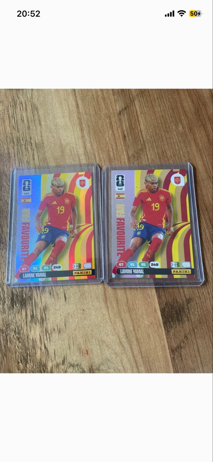 2x Lamine Yamal Panini Adrenalyn XL Voetbal Kaart, Ophalen of Verzenden, Nieuw, Buitenlandse clubs, Spelerskaart