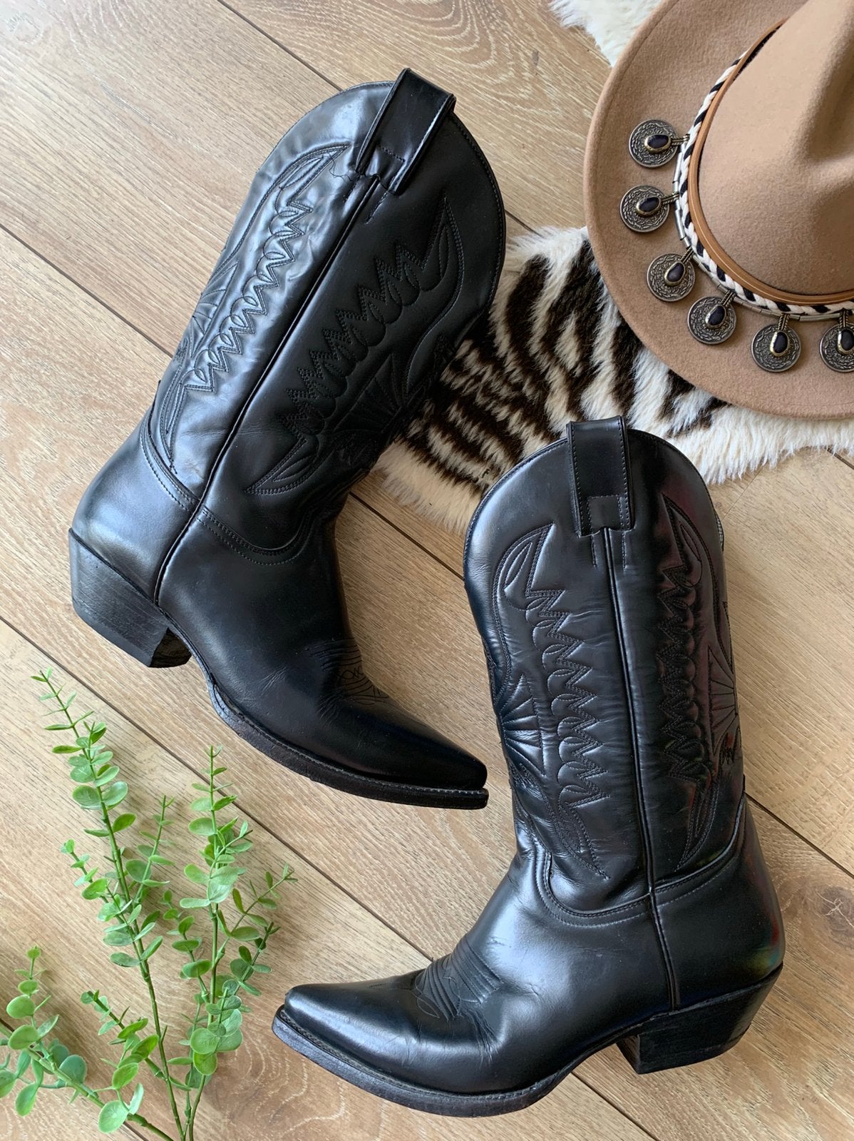 Nogales Mexico cowboylaarzen 42 43 western boots laarzen, -, Zwart, -, Boots