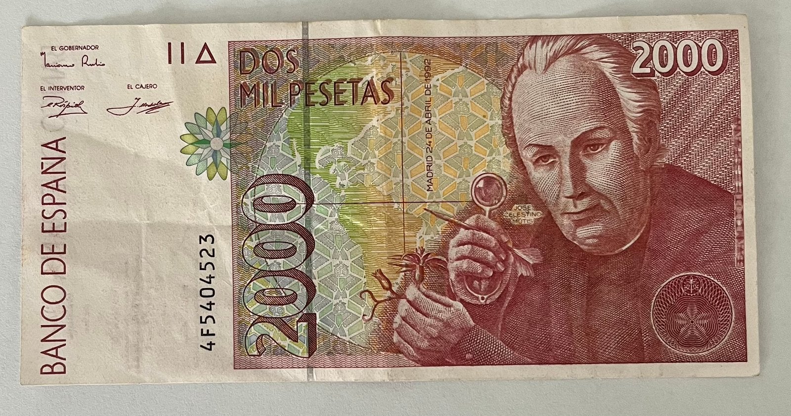 Spanje 2.000 Pesetas 1992 lichtgebruikte staat, Ophalen of Verzenden, Overige landen, Los biljet