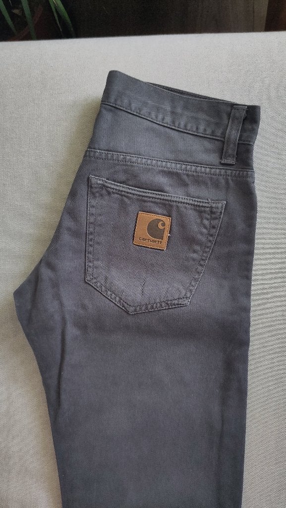 Carhartt spijkerbroek donkergrijs 29x32, Kleding | Heren, Carhartt, W32 (confectie 46) of kleiner, Ophalen of Verzenden, Zo goed als nieuw