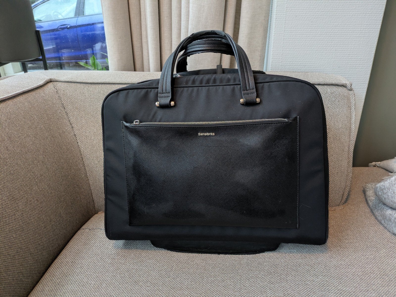 Samsonite Zalia Rolling Tote 39.6cm/15.6inch Black, Gebruikt, Zwart, Ophalen of Verzenden, Wieltjes