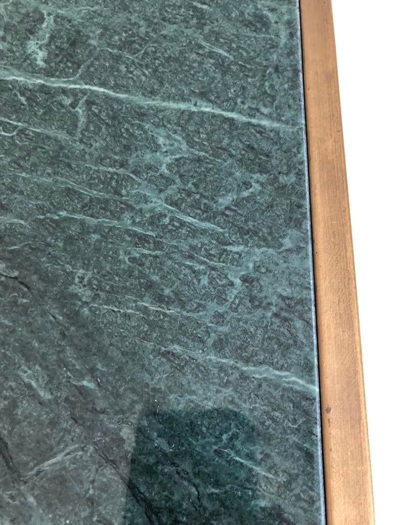 Stalen sidetable met groen stenen blad, Ophalen, Zo goed als nieuw, Minder dan 10 m², Groen