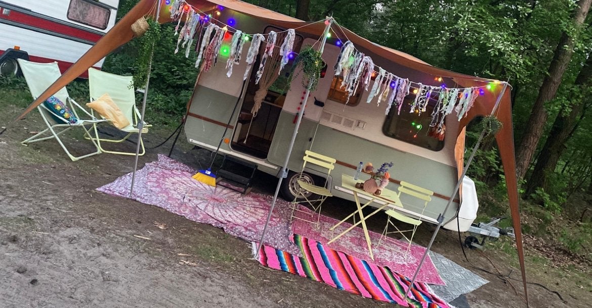 Vintage caravan, Caravans en Kamperen, Particulier, 500 - 750 kg, Tot en met 2
