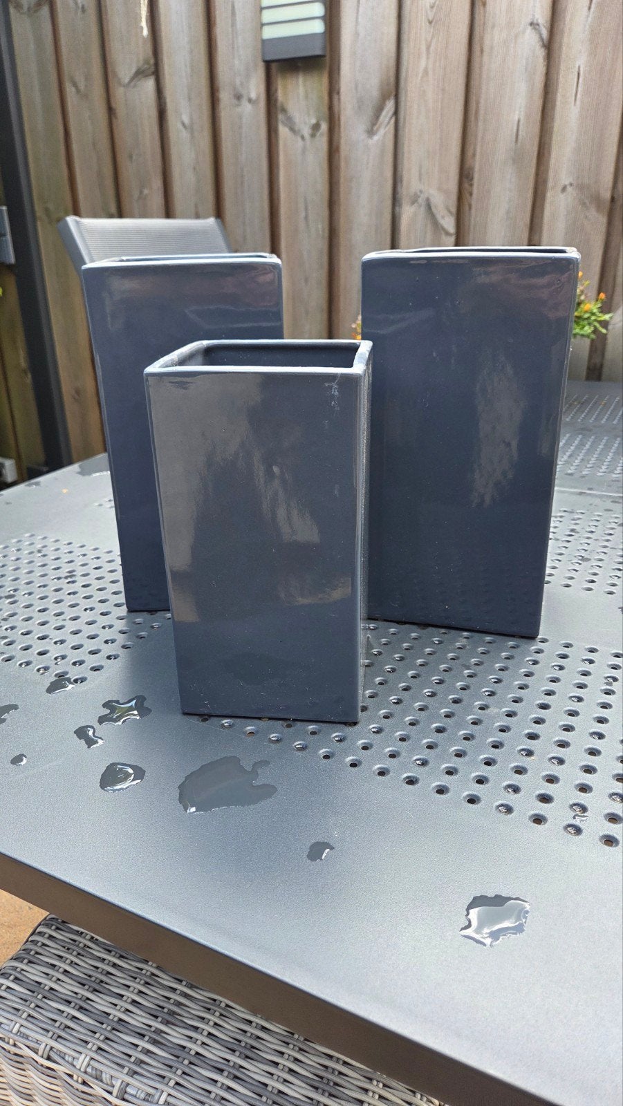 3 mooie bloembakken, Ophalen, Steen, Gebruikt, Minder dan 30 cm