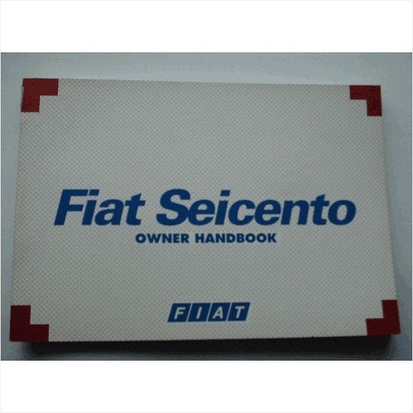 Fiat Seicento Instructieboekje 1998 #1 Engels, Auto diversen, Handleidingen en Instructieboekjes, Ophalen of Verzenden