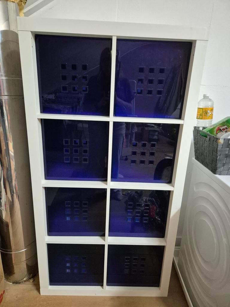 Kast met 8 vakken blauw Ikea, Ophalen, Gebruikt