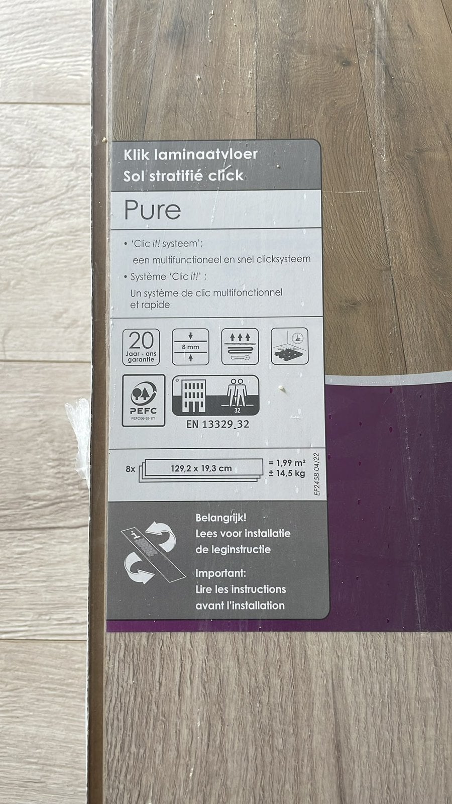 Nieuw laminaat en plakplinten!, Ophalen, 50 tot 150 cm, Nieuw, 10 tot 30 cm
