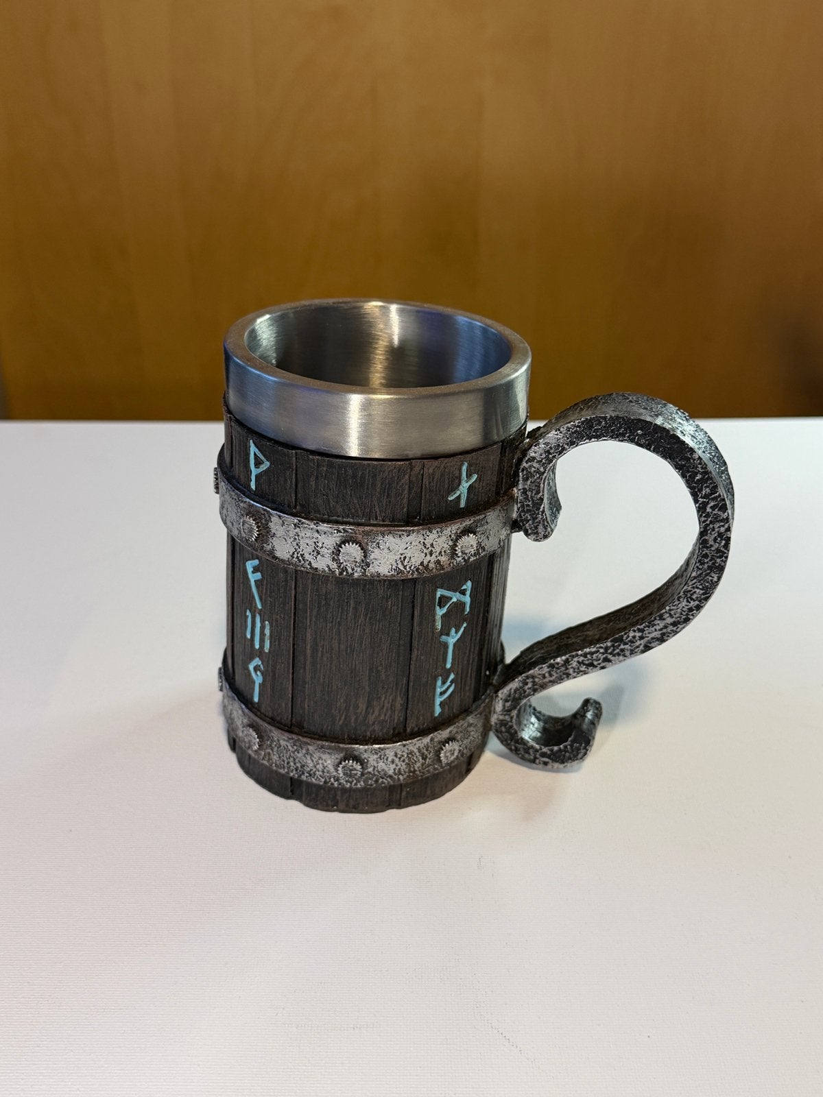 Viking Beker / Tankard met Runen – Nieuw – RVS Binnenkant, Ophalen of Verzenden, Nieuw