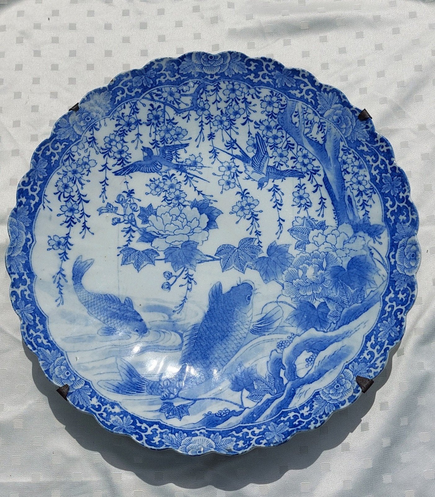 Antiek japans bord, 31 cm, Ophalen of Verzenden