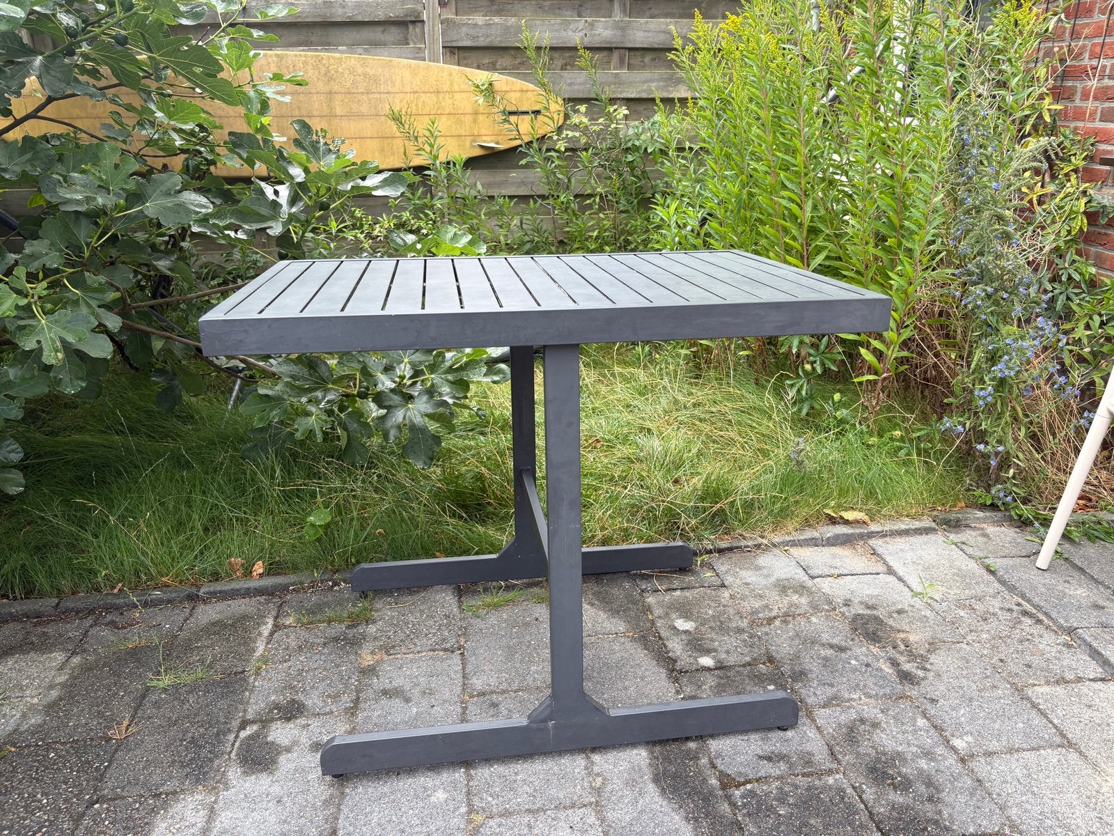 Garden Impressions compacte tuintafel met uitdraaibare poten, Ophalen, Gebruikt, Rechthoekig, Metaal