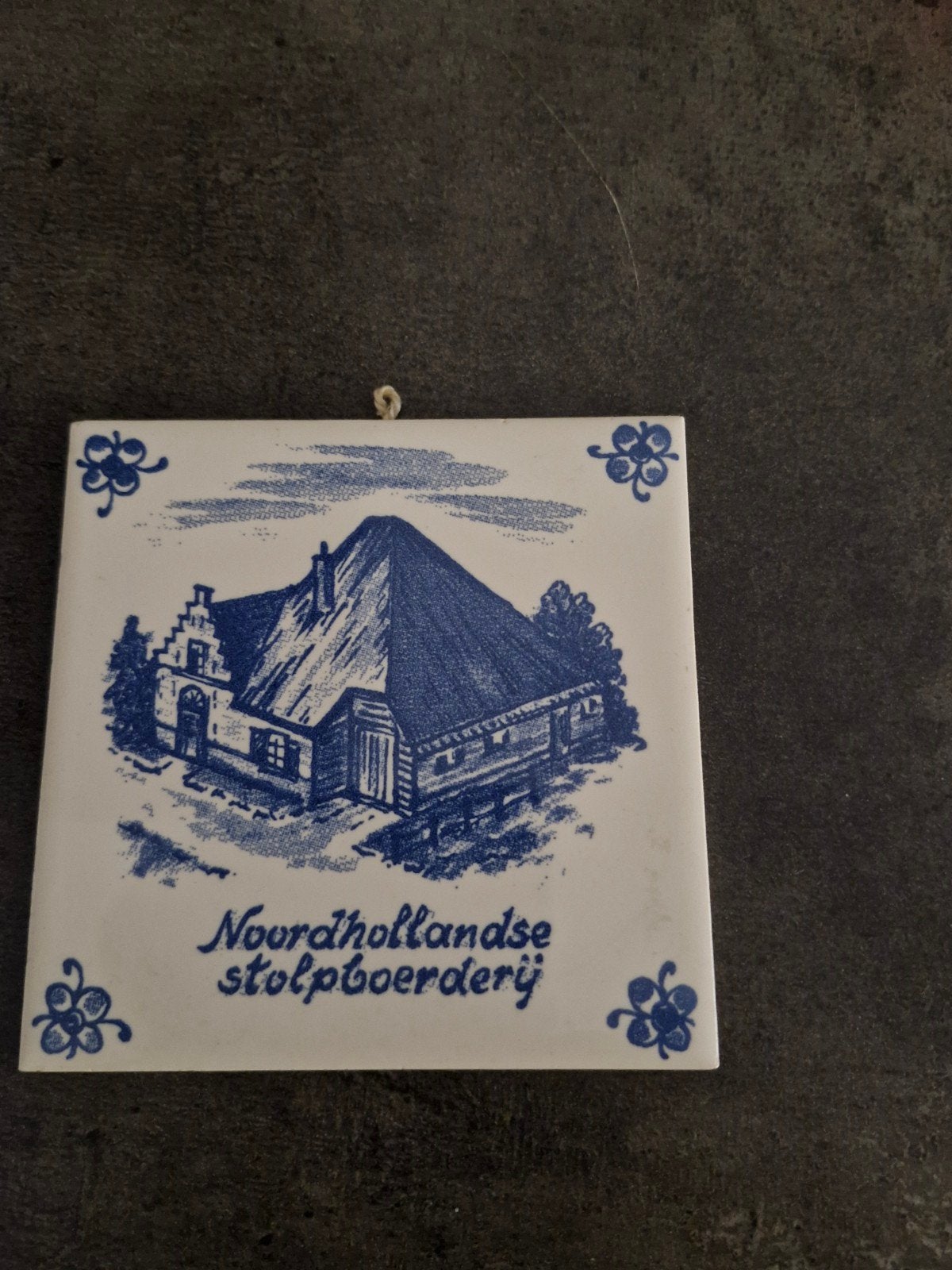 Delfts Blauw Tegel Noordhollandse Stolpboerderij, Ophalen of Verzenden