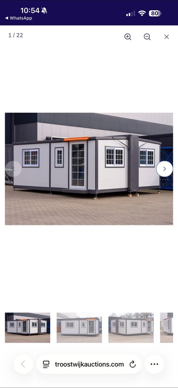 Mobiele woonunit / kantoor 28m2, Ophalen