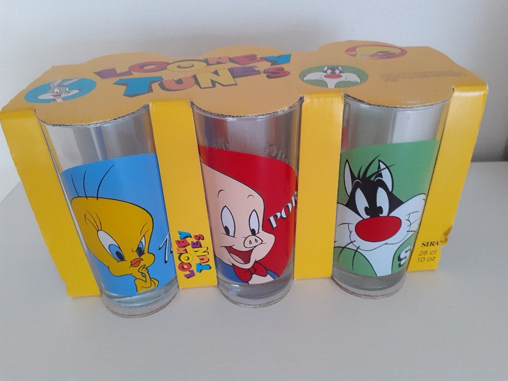Glazen  Looney Tunes, Ophalen, Nieuw, Frisdrankglas