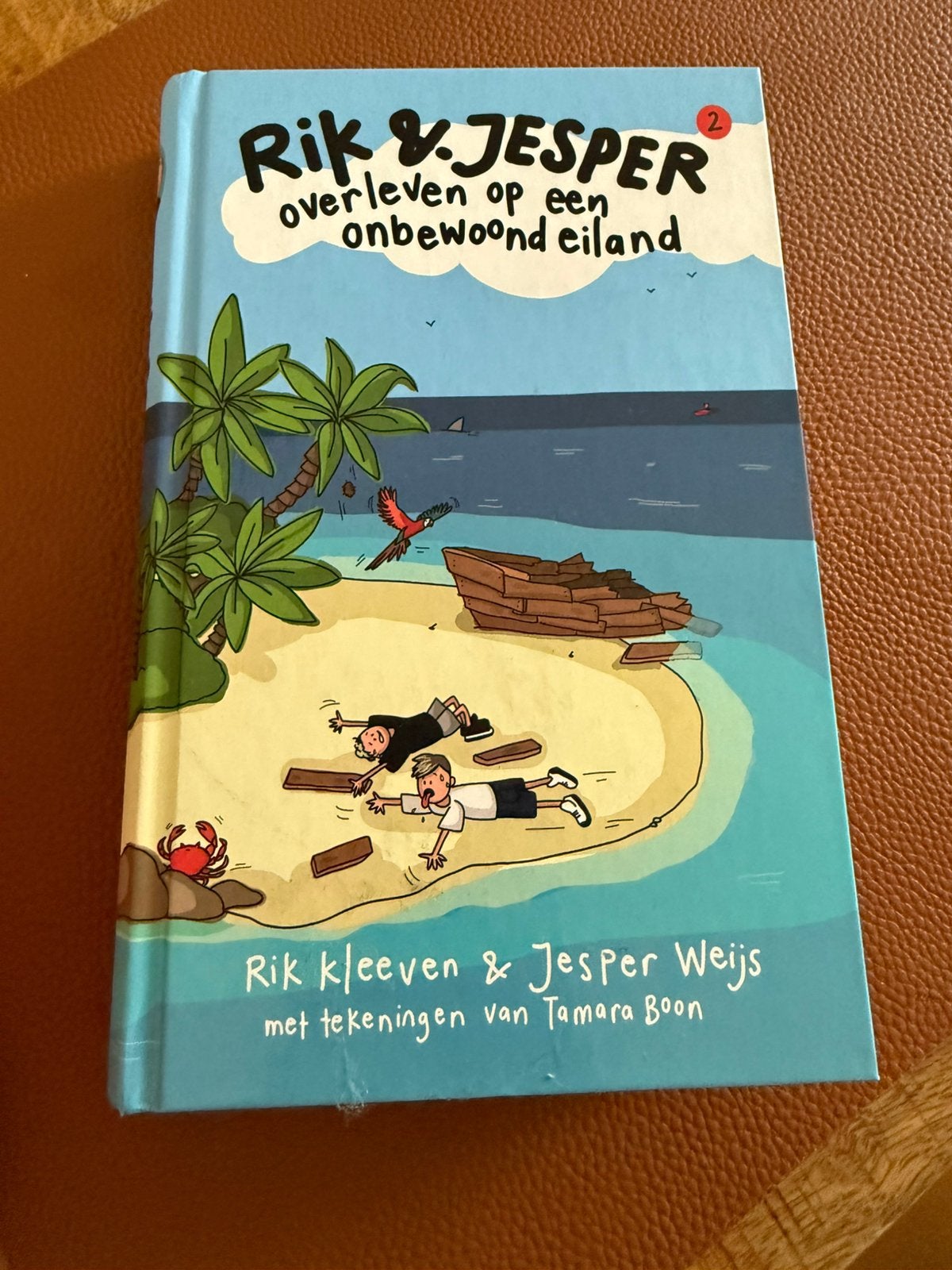 Rik en Jesper overleven op een onbewoond eiland, Boeken, Ophalen, Fictie algemeen, Rik Kleeven; Jesper Weijs, Zo goed als nieuw